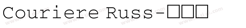 Couriere Russ字体转换